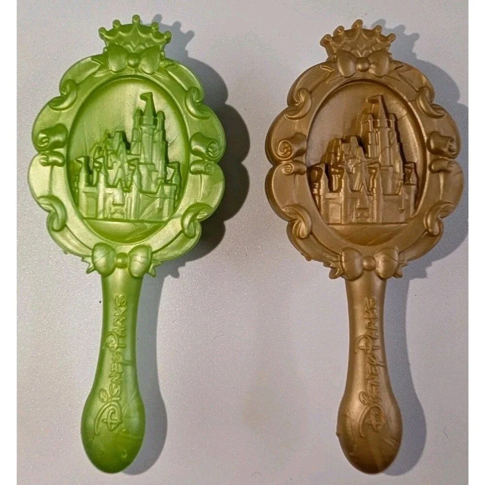 Disney Parks Princess Hair Brush Doll Lot of 2 – Green & Gold